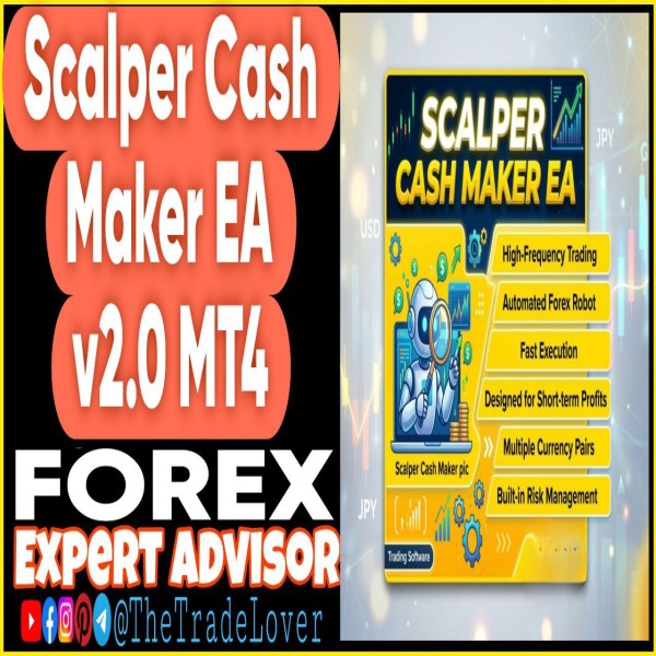 Scalper Cash Maker EA v2.0 MT4 (Works on Build 1455+) | Forex Robot | MT4 Expert Advisor - The Trade Lovers