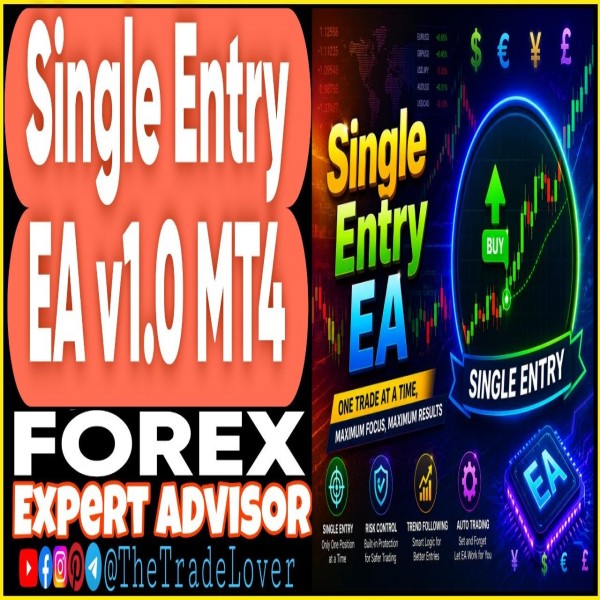 Single Entry EA v1.0 MT4 (Works on Build 1471) | Forex Robot | MT4 Expert Advisor